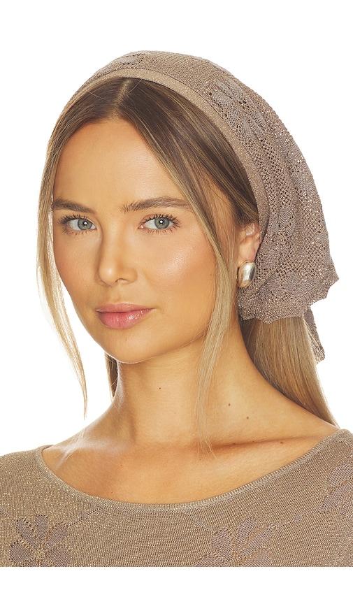 ASTA RESORT x REVOLVE Pointelle Bandanna in Taupe by ASTA RESORT