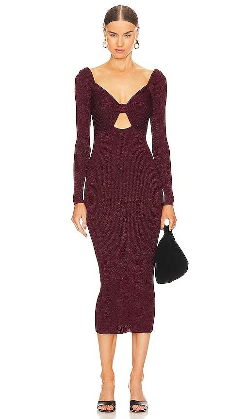 ASTR the Label Anastasia Sweater Dress in Wine by ASTR THE LABEL