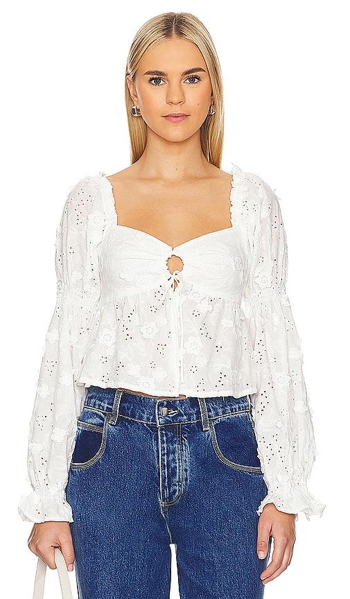 ASTR the Label Barstow Top in White by ASTR THE LABEL