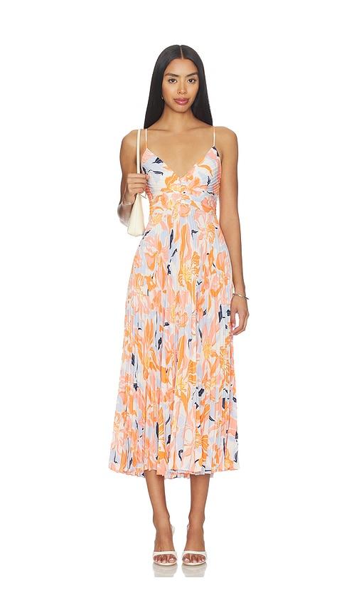 ASTR the Label Blythe Dress in Coral,Blue by ASTR THE LABEL