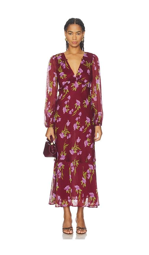 ASTR the Label Calantha Dress in Wine by ASTR THE LABEL