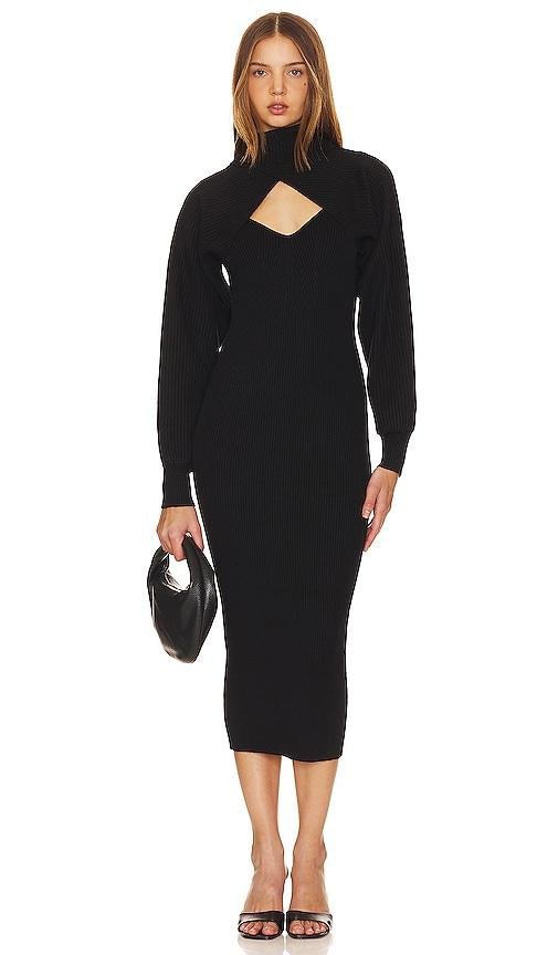 ASTR the Label Jodie Sweater Dress in Black by ASTR THE LABEL
