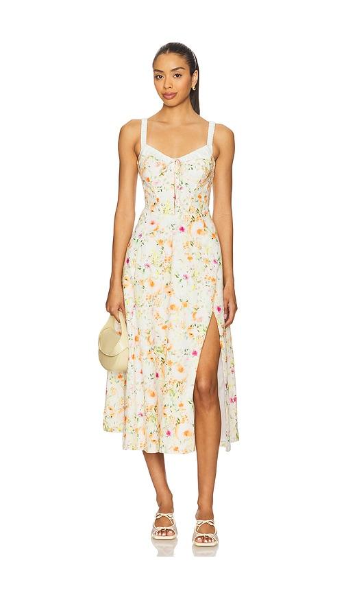 ASTR the Label Julietta Dress in Orange,Ivory by ASTR THE LABEL
