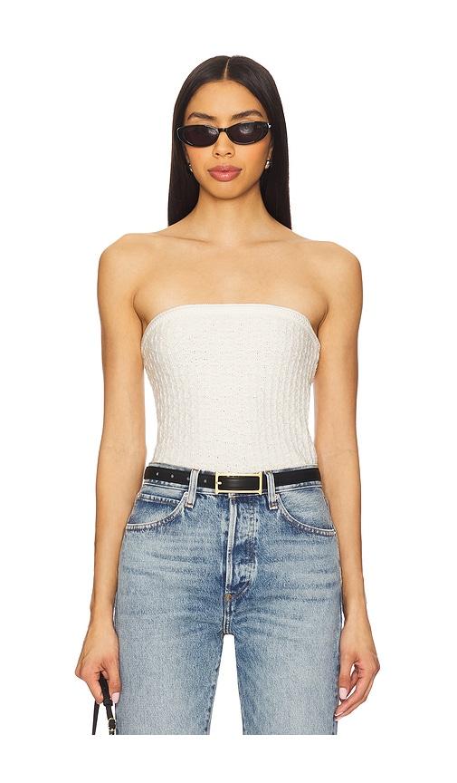 ASTR the Label Kai Sweater Tube Top in Cream by ASTR THE LABEL