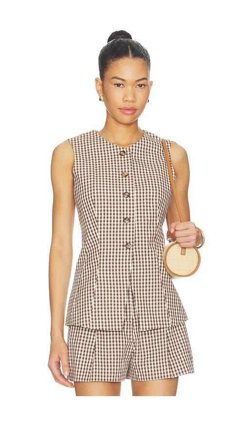 ASTR the Label Karan Vest in Brown by ASTR THE LABEL
