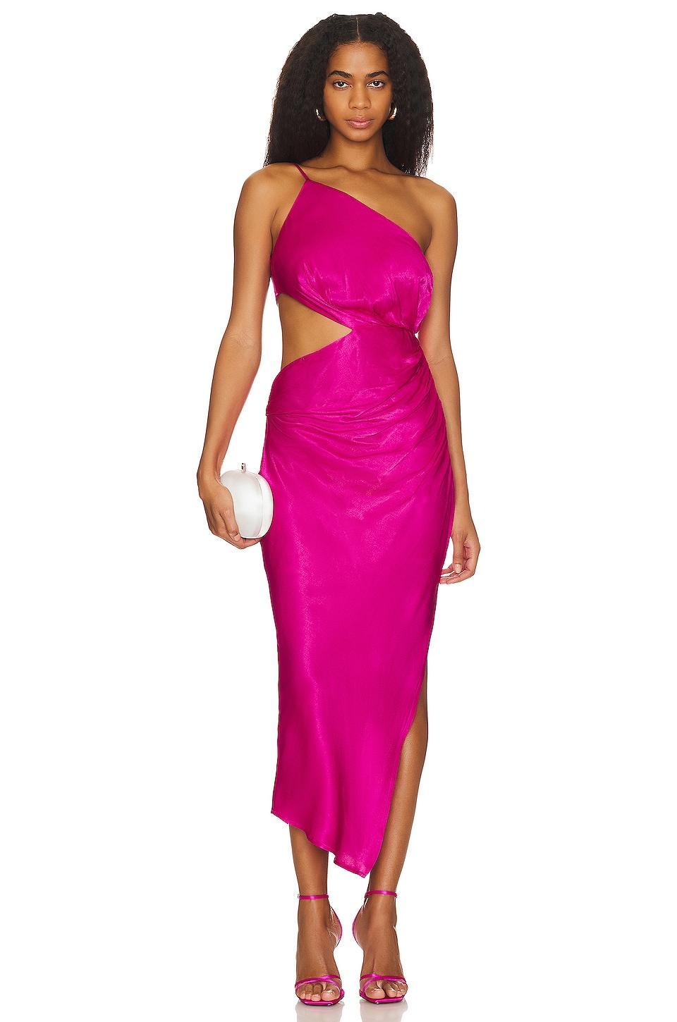 ASTR the Label Martina Dress in Fuchsia by ASTR THE LABEL