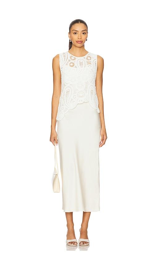 ASTR the Label Martina Sweater Dress in White,Cream by ASTR THE LABEL
