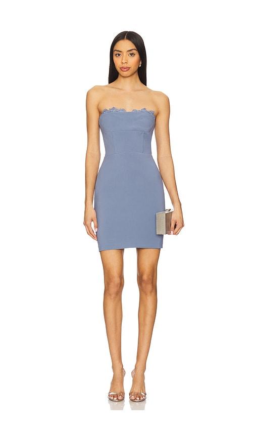 ASTR the Label Melani Mini Dress in Blue by ASTR THE LABEL