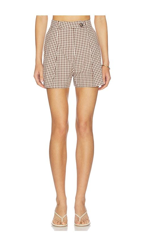 ASTR the Label Preston Shorts in Brown by ASTR THE LABEL