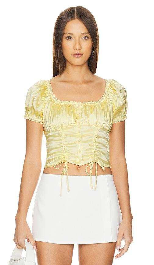 ASTR the Label Prisca Top in Yellow by ASTR THE LABEL