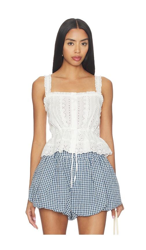 ASTR the Label Saanvi Top in White by ASTR THE LABEL