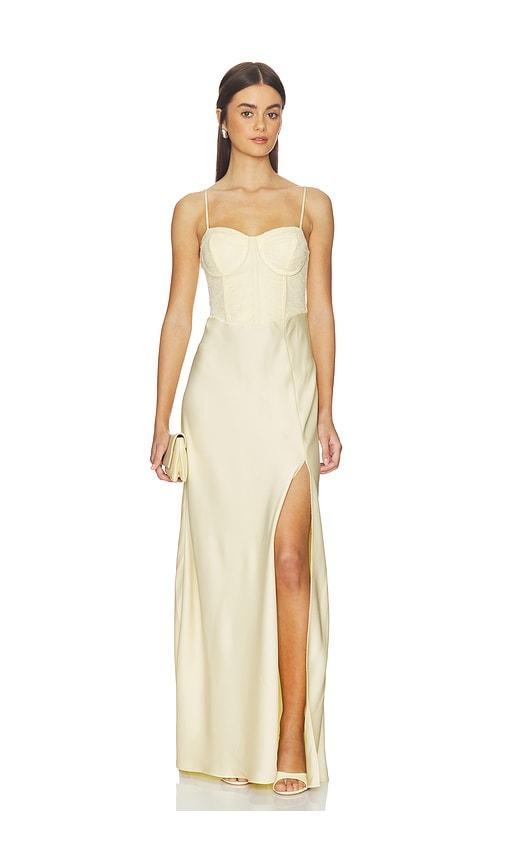 ASTR the Label x REVOLVE Zinnia Gown in Lemon by ASTR THE LABEL