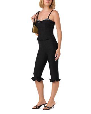 Amalie Sleeveless Cropped Bustier Top & Slim Capri Pants by ASTR THE LABEL