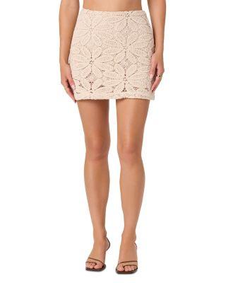 Medina Crocheted Mini Skirt by ASTR THE LABEL