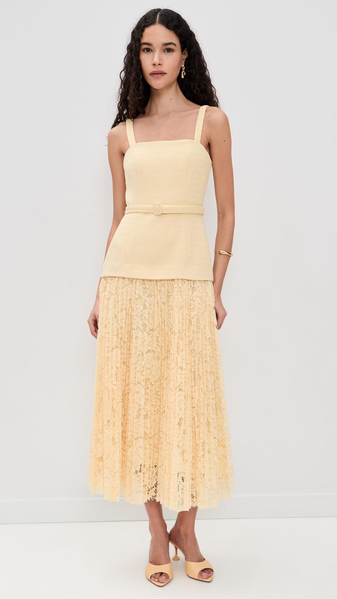 Mixed Media Tweed Maxi Dress by ASTR THE LABEL