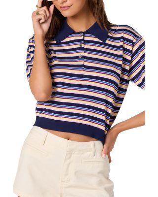 Scottie Striper Short Sleeve Sweater by ASTR THE LABEL
