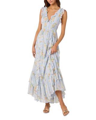 Sleeveless Ruffled Flowy Floral Print Maxi Dress by ASTR THE LABEL