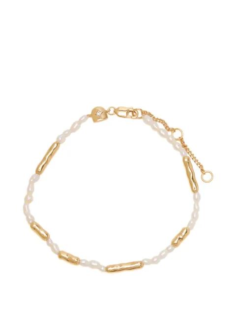 18K gold-plated sterling silver pearl-embellished bracelet by ASTRID&MIYU