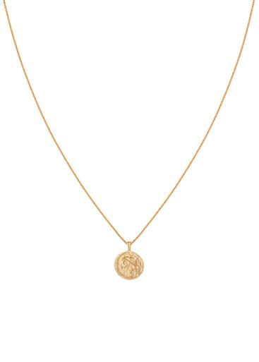 Libra crystal 18k gold-plated pendant necklace by ASTRID&MIYU