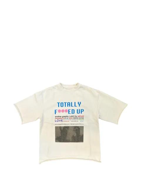 graphic-print raw-cut T-shirt by ASTRUM