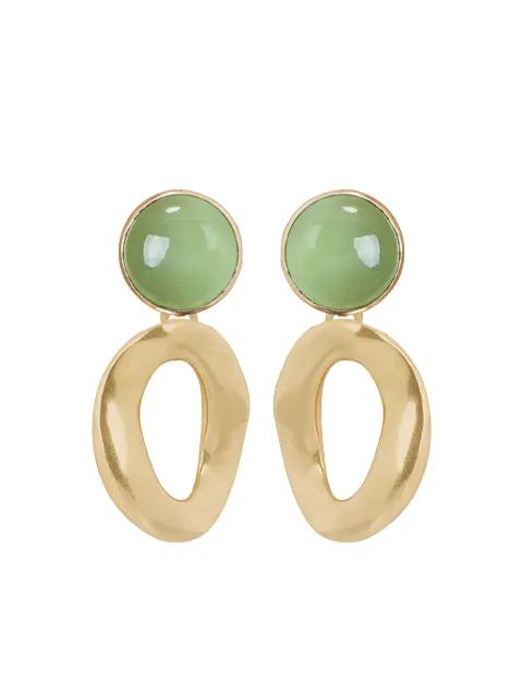 cats eye oval earrings by ATELIER MON
