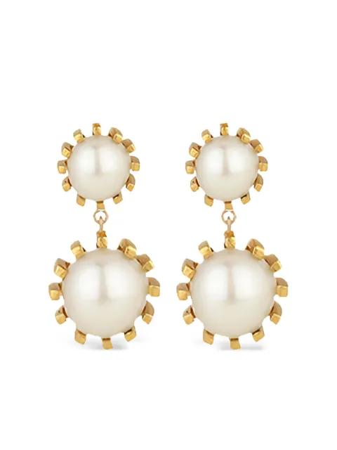 freshwater pearl plated earrings by ATELIER MON