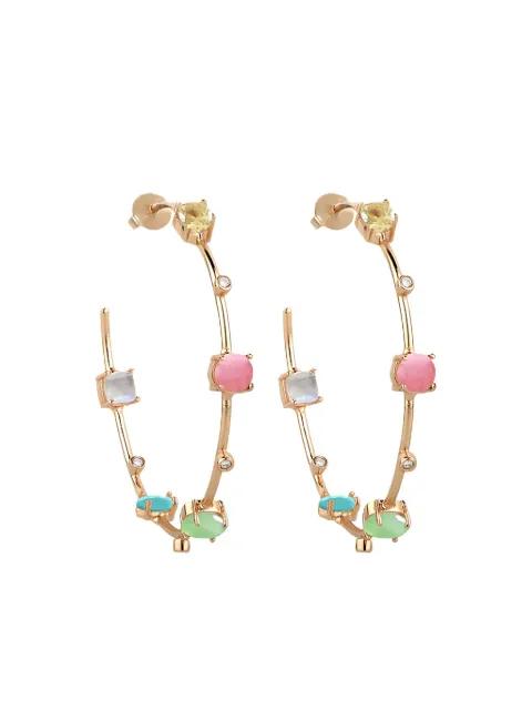 stone hoop earrings by ATELIER MON