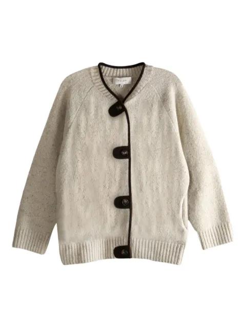 button trim cardigan by ATELIER NEW YORK