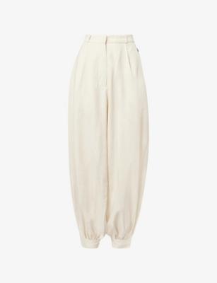 Balloon Hem Cotton And Linen Blend Trousers by ATELIER NINETY FIVE