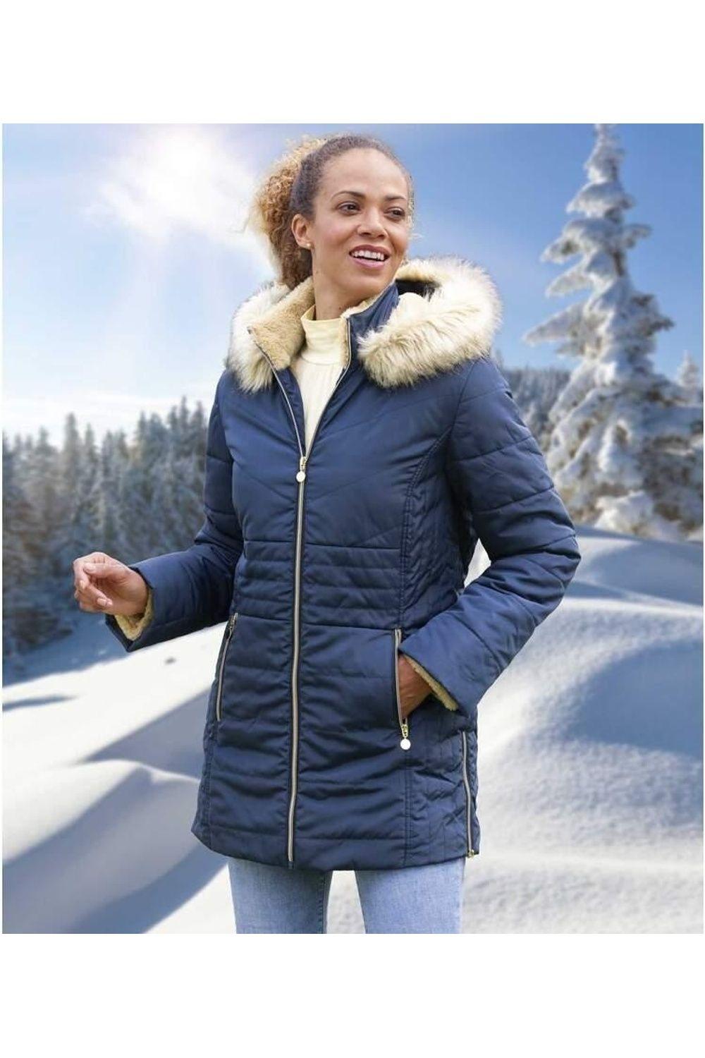 Faux Fur Hood Padded Jacket by ATLAS FOR WOMEN