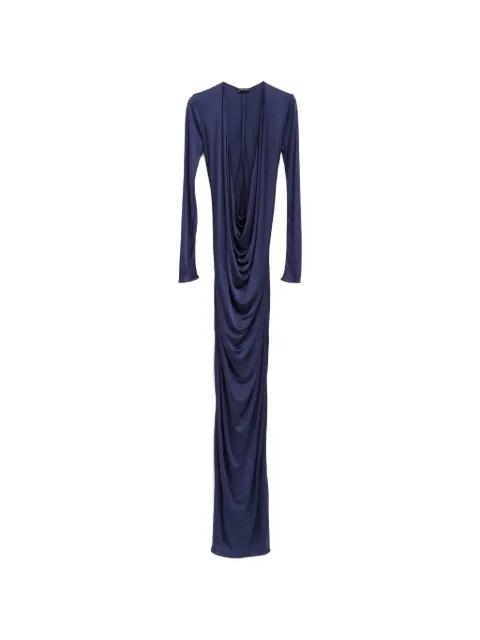 V-neck draped maxi dress by ATLEIN