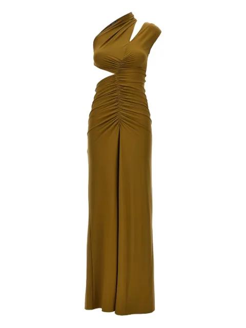 cut-out draped maxi dress by ATLEIN