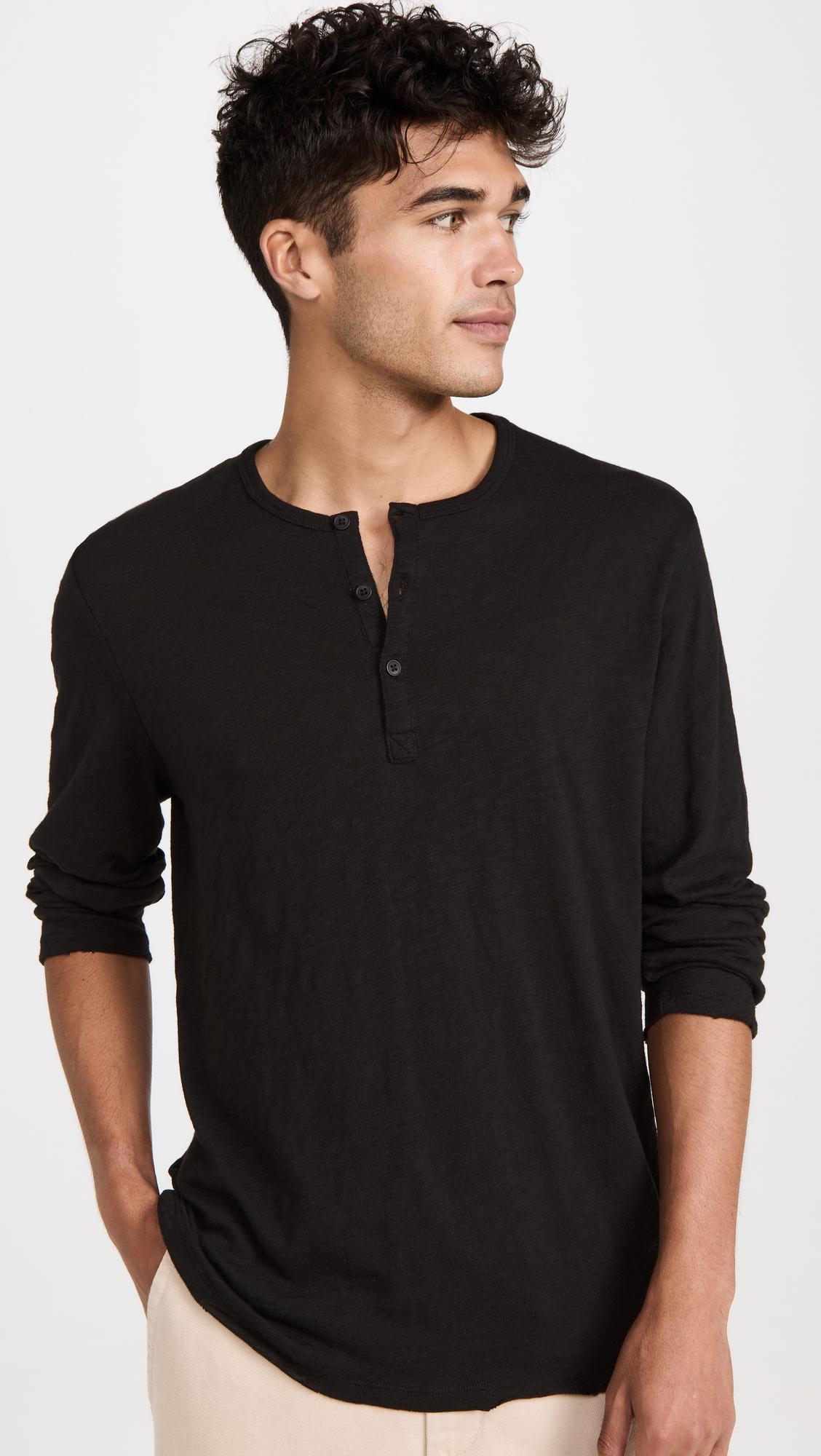 Destroyed Wash Henley by ATM ANTHONY THOMAS MELILLO