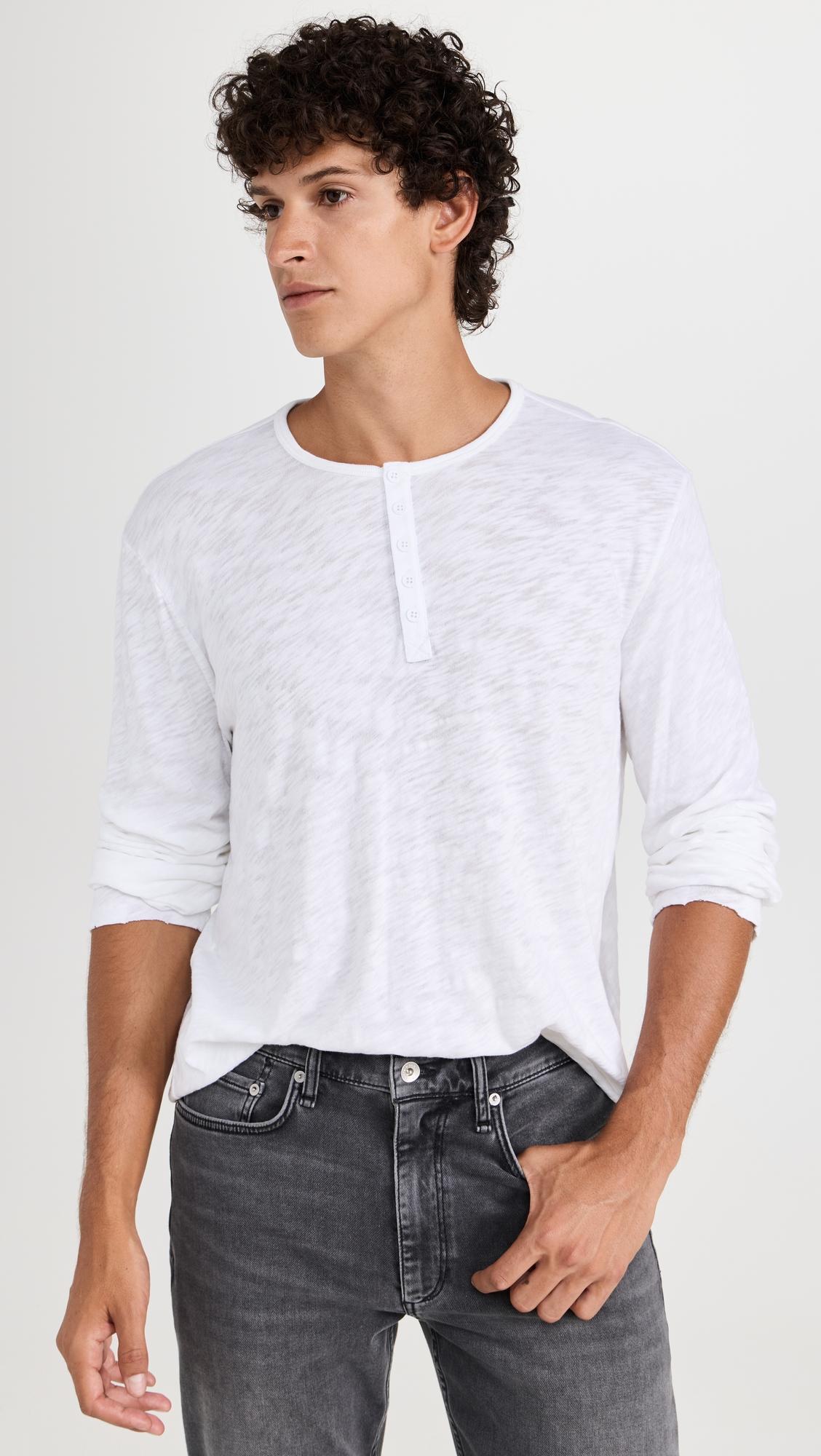 Destroyed Wash Henley by ATM ANTHONY THOMAS MELILLO
