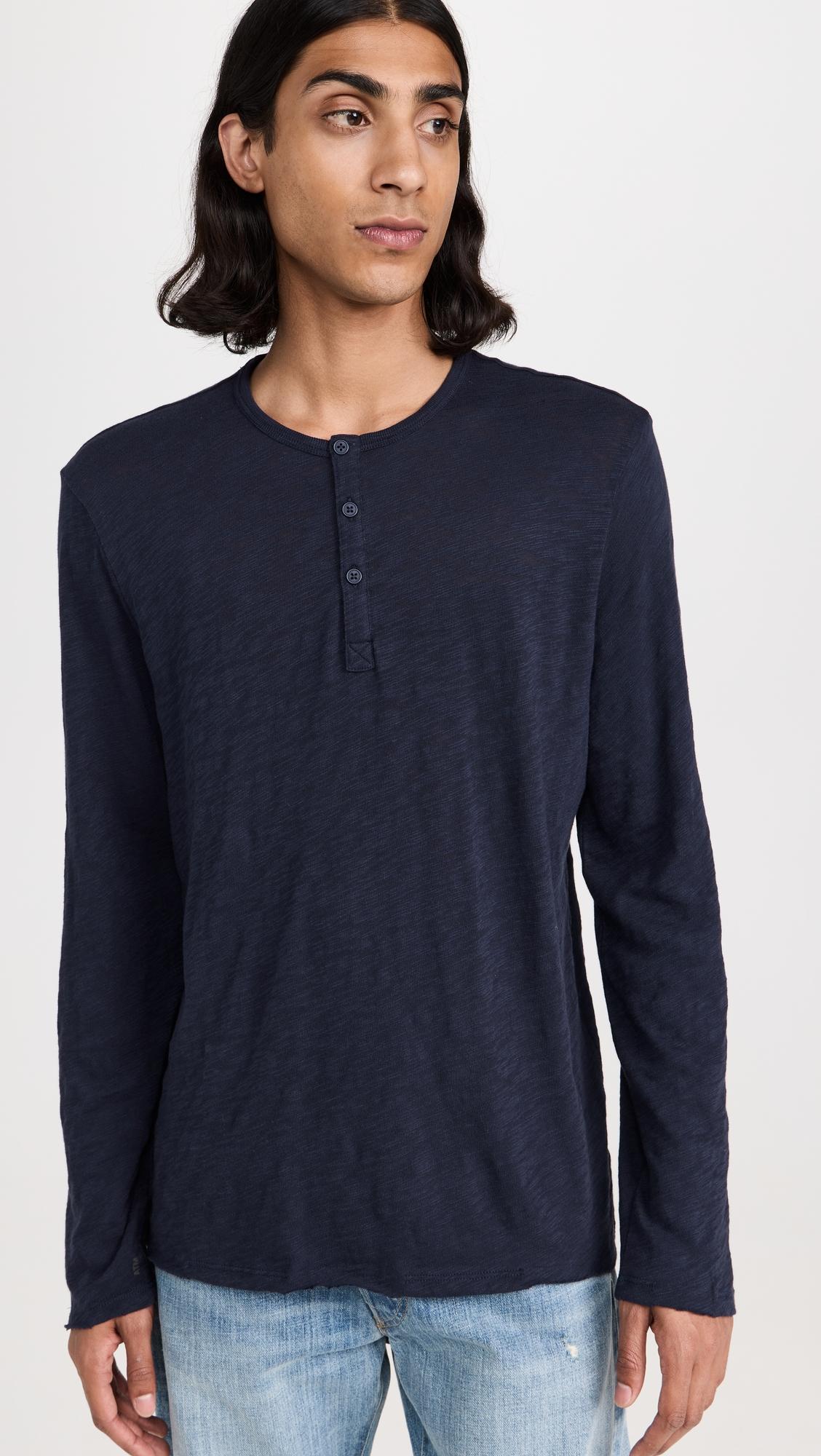 Destroyed Wash Henley by ATM ANTHONY THOMAS MELILLO
