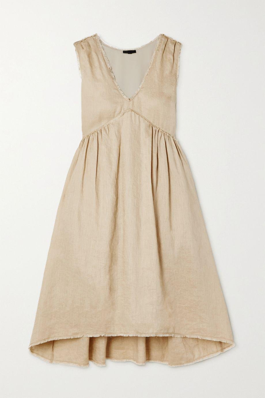 Frayed linen dress by ATM ANTHONY THOMAS MELILLO