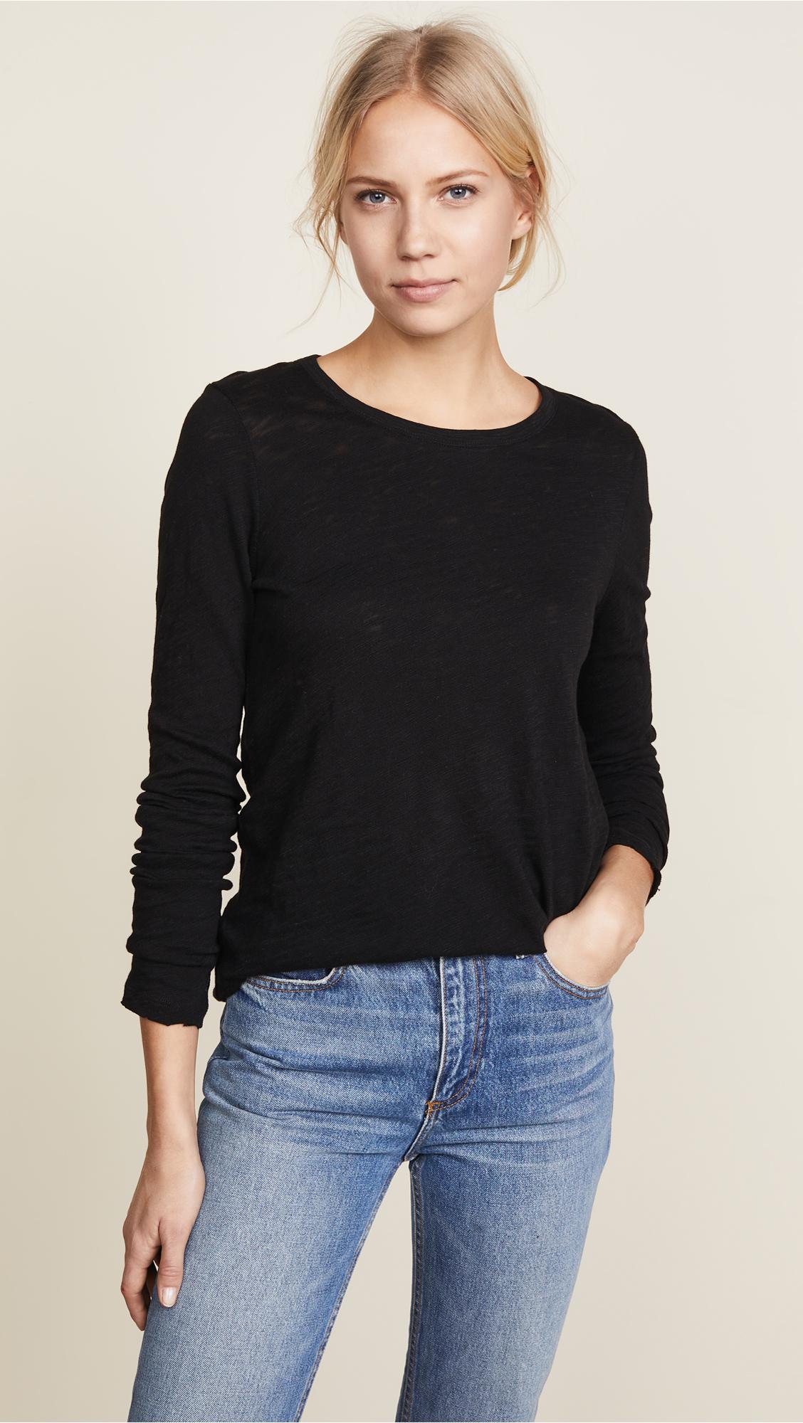 Long Sleeve Destroyed Wash Tee by ATM ANTHONY THOMAS MELILLO