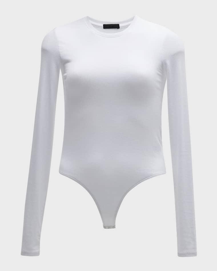 Micro-Modal Long-Sleeve Crewneck Bodysuit by ATM ANTHONY THOMAS MELILLO