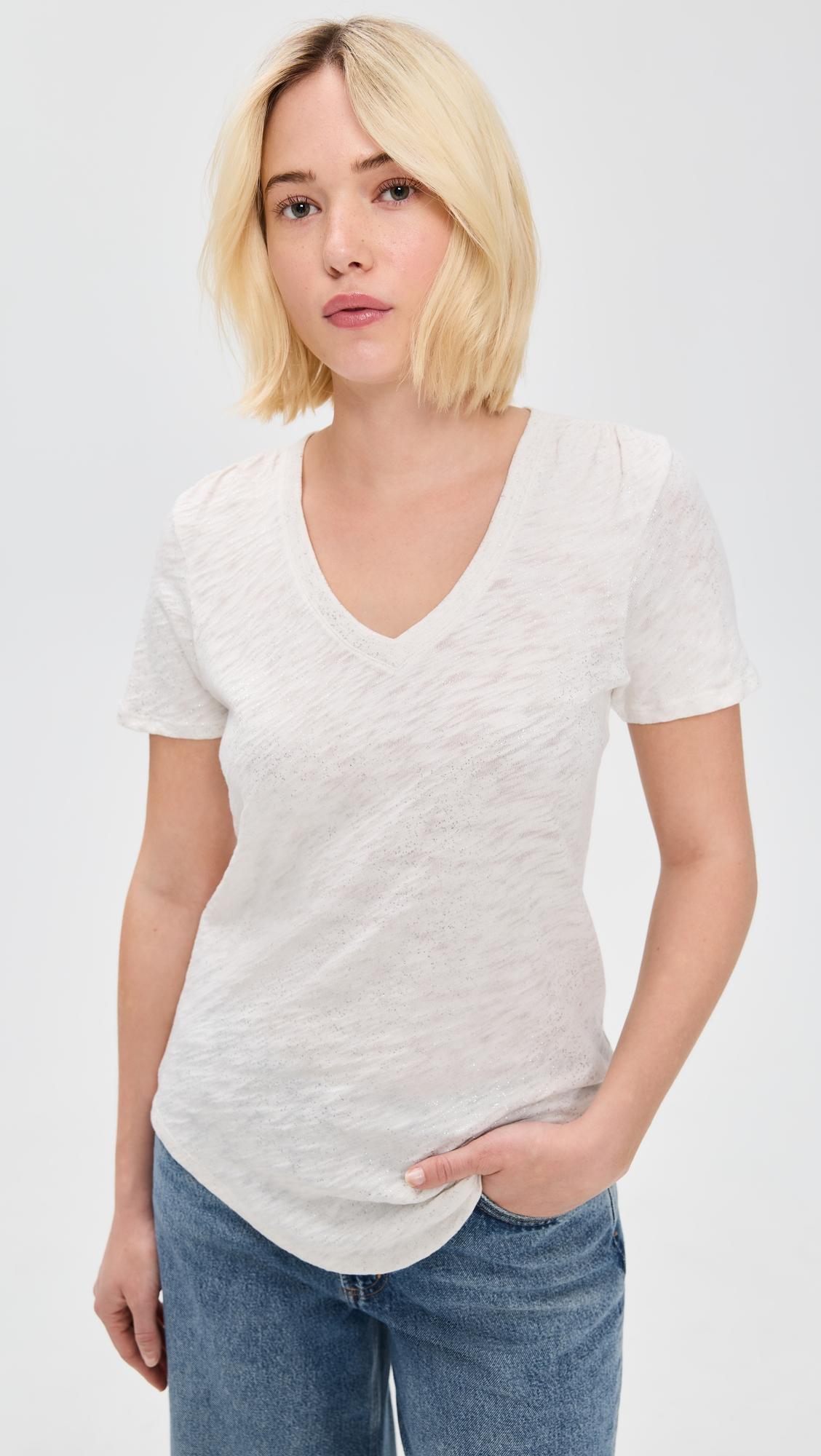 Slub Jersey Classic V Neck Tee by ATM ANTHONY THOMAS MELILLO
