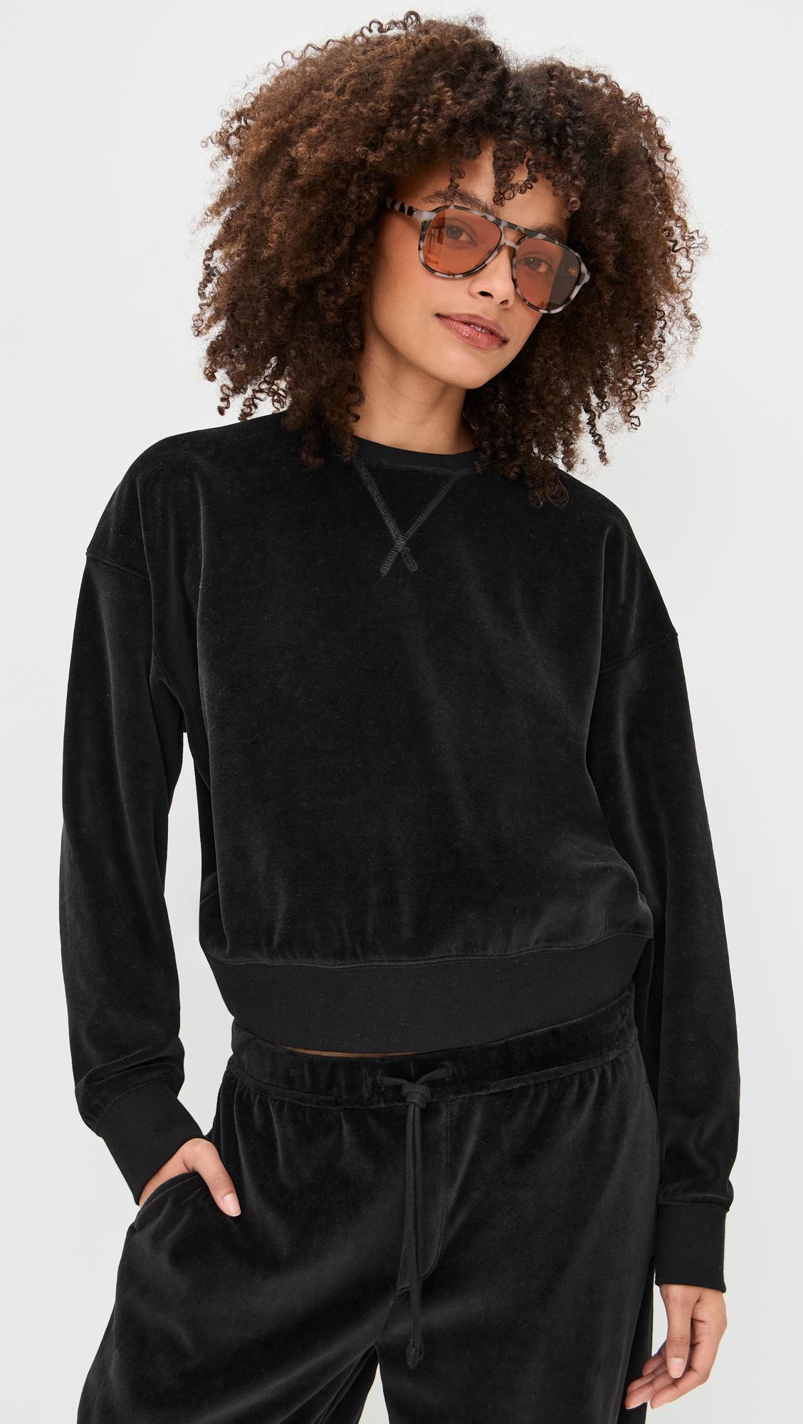 Velour Crew Neck Sweatshirt by ATM ANTHONY THOMAS MELILLO