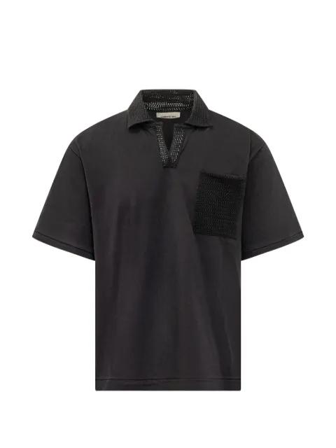 crochet-trim jersey T-shirt by ATOMO FACTORY