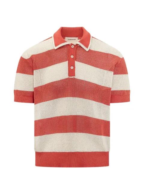 striped polo shirt by ATOMO FACTORY