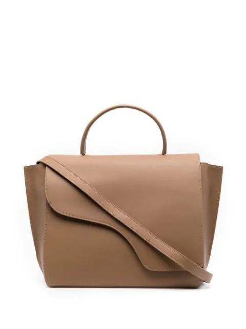 asymmetric leather tote bag by ATP ATELIER