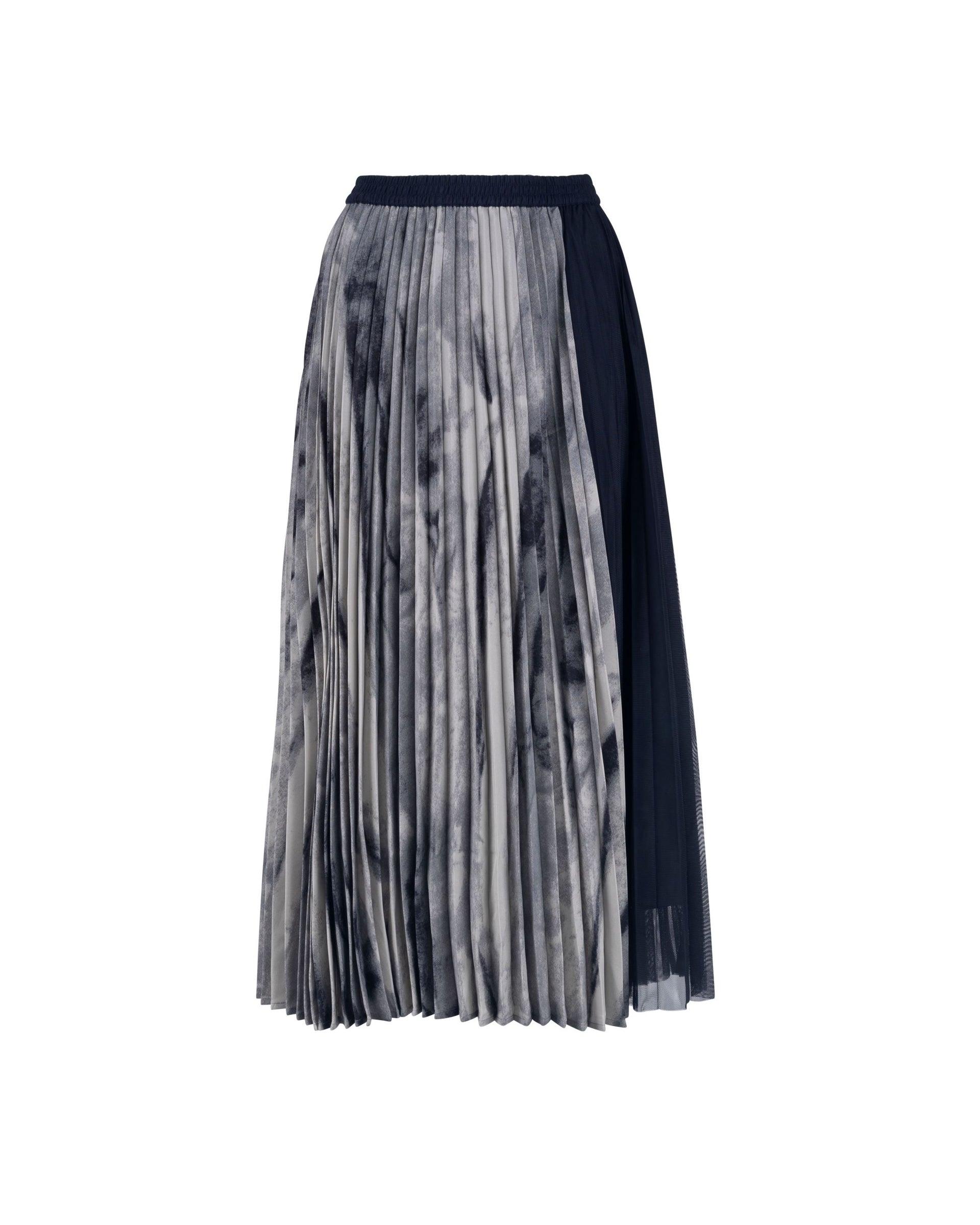 Abstract Print Pleated Maxi Skirt by ATSURO TAYAMA