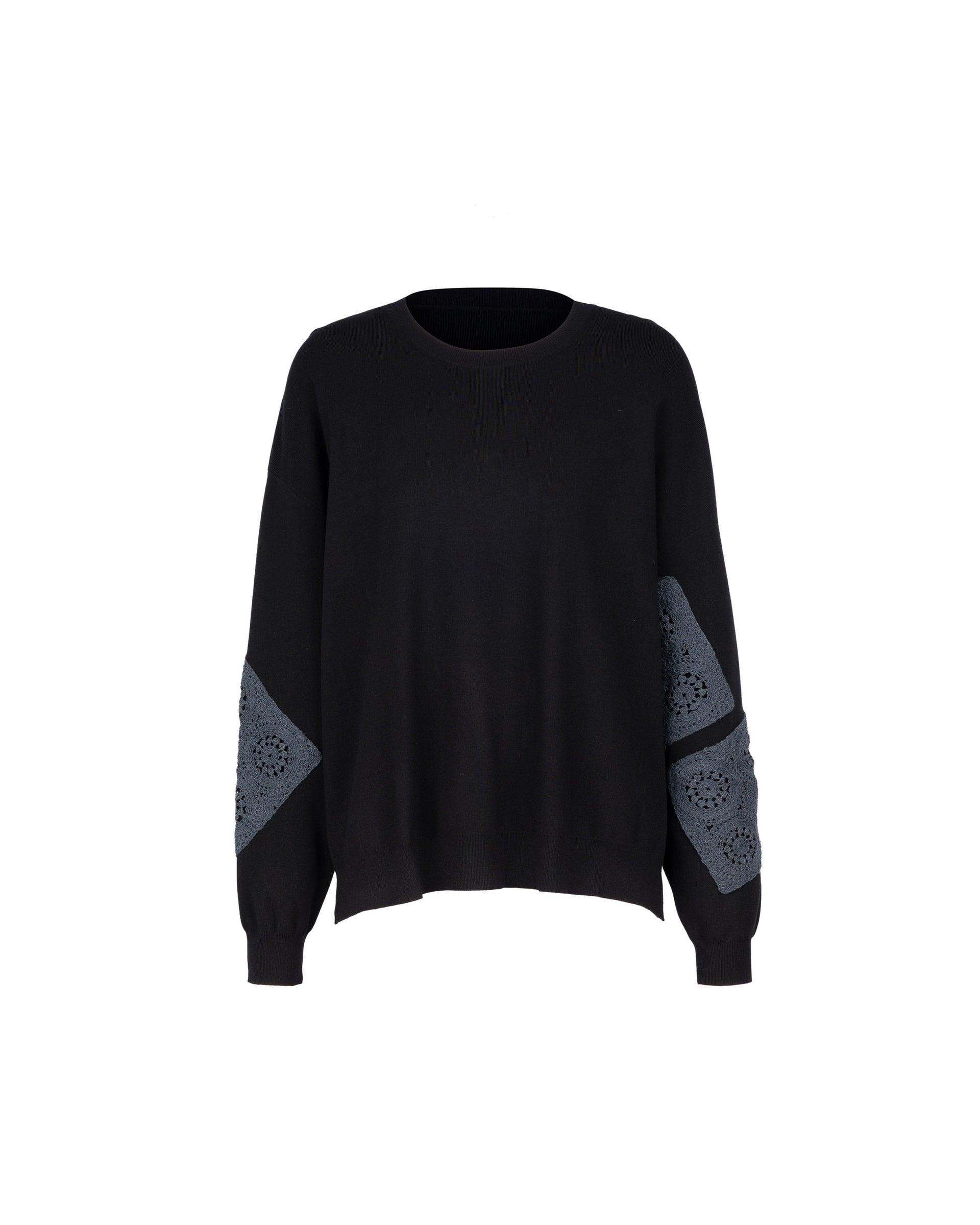 Athena Crochet Patch Knit Top by ATSURO TAYAMA