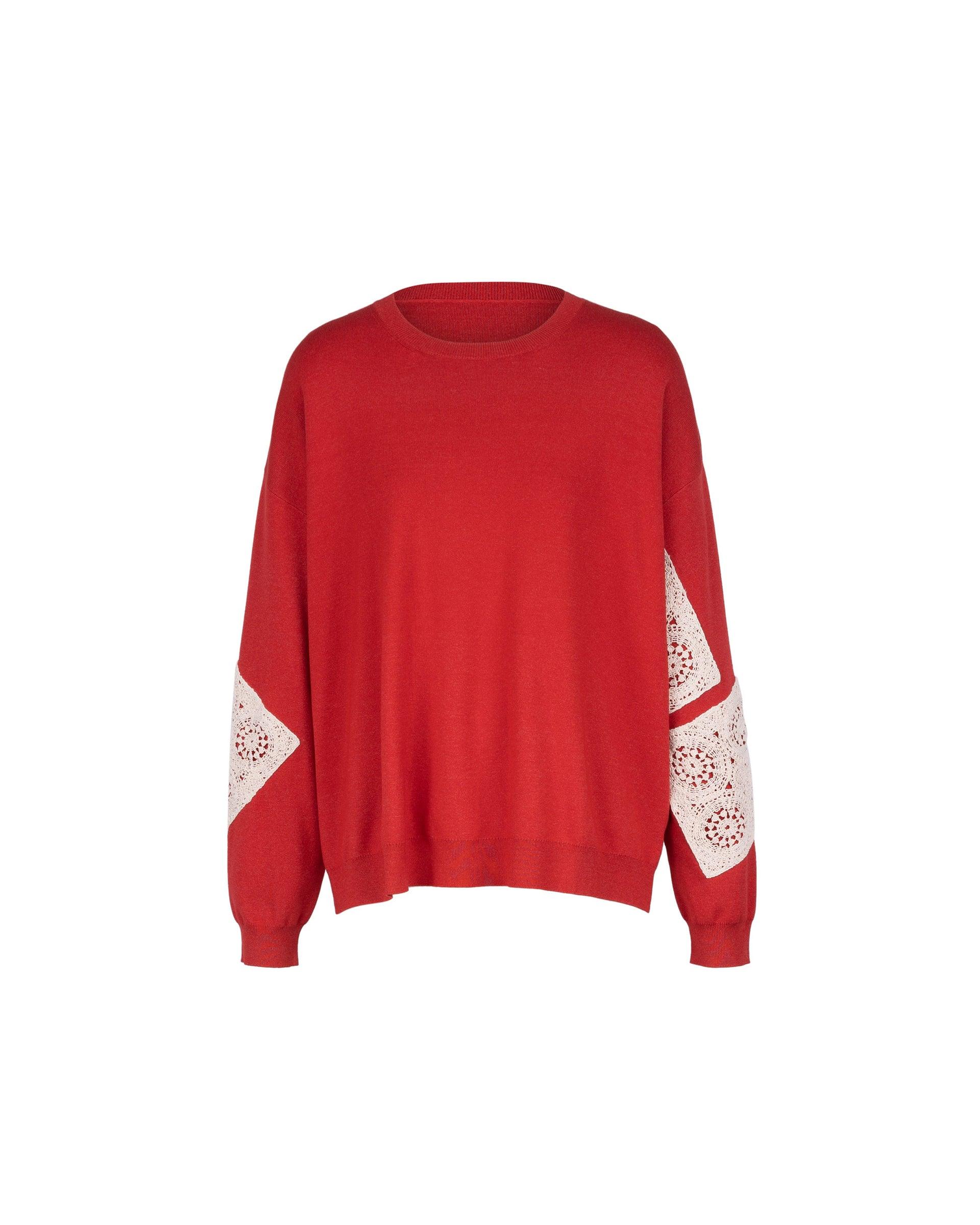 Athena Crochet Patch Knit Top by ATSURO TAYAMA