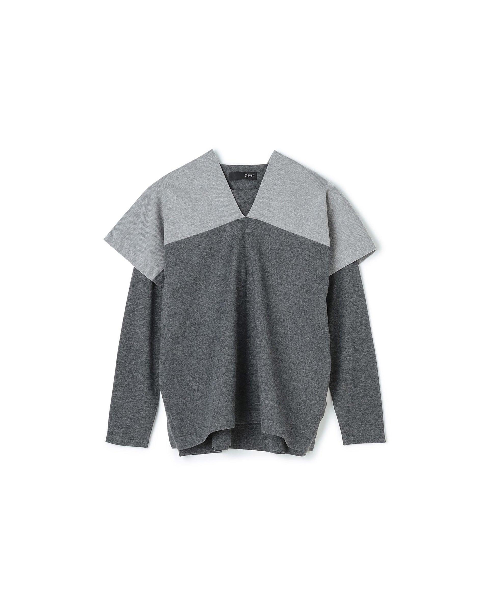 Bi-Color 2-Way Twin Set Knit Top by ATSURO TAYAMA