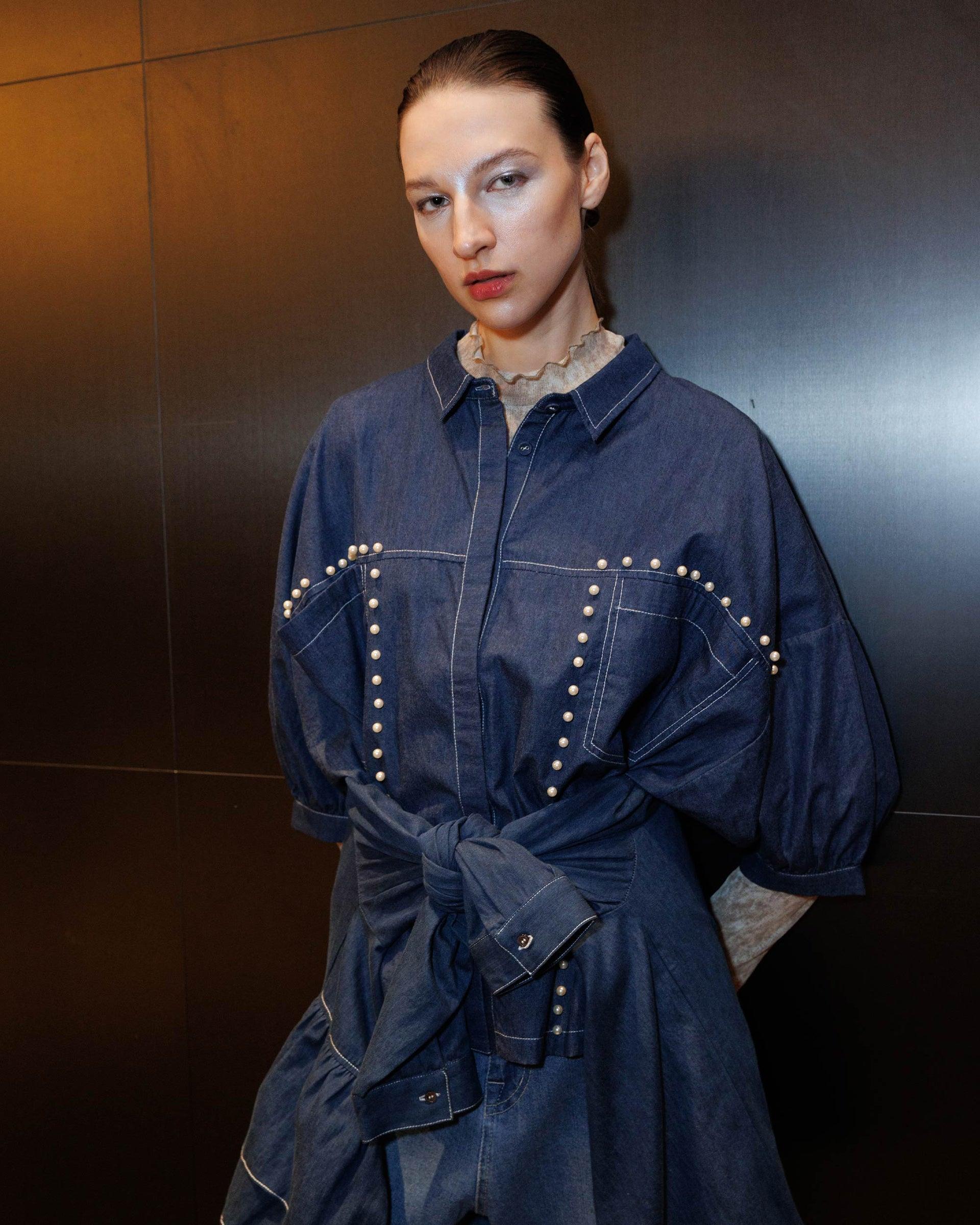 Pearl Denim Blouse by ATSURO TAYAMA