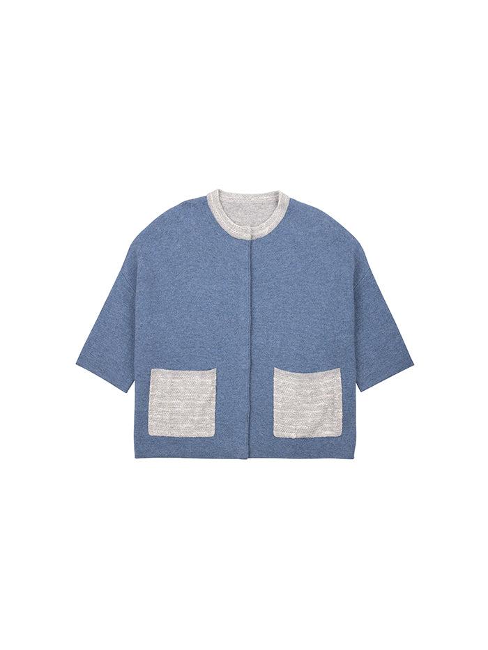 Wool Cashmere Mixed Yarn Pocket Cardigan by ATSURO TAYAMA