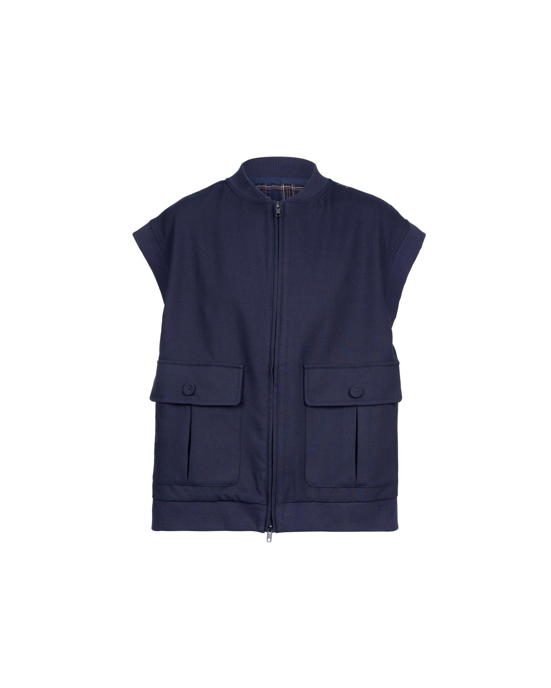 Xmas Capsule- Check Back Pocket Gilet by ATSURO TAYAMA